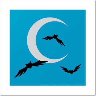 Bats and the Moon Posters and Art